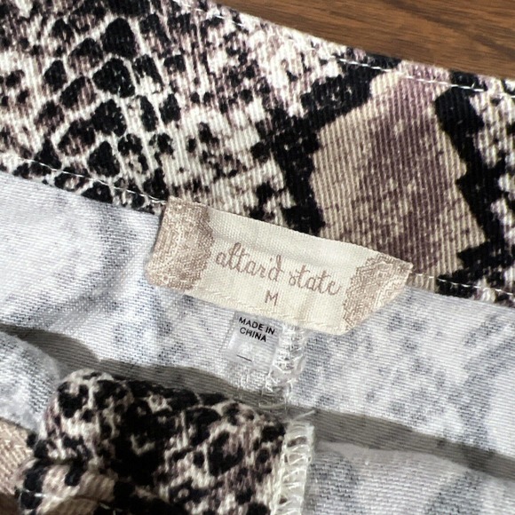 Altered State Skirt Women Medium Zip Front Snake Print Short - Picture 7 of 9